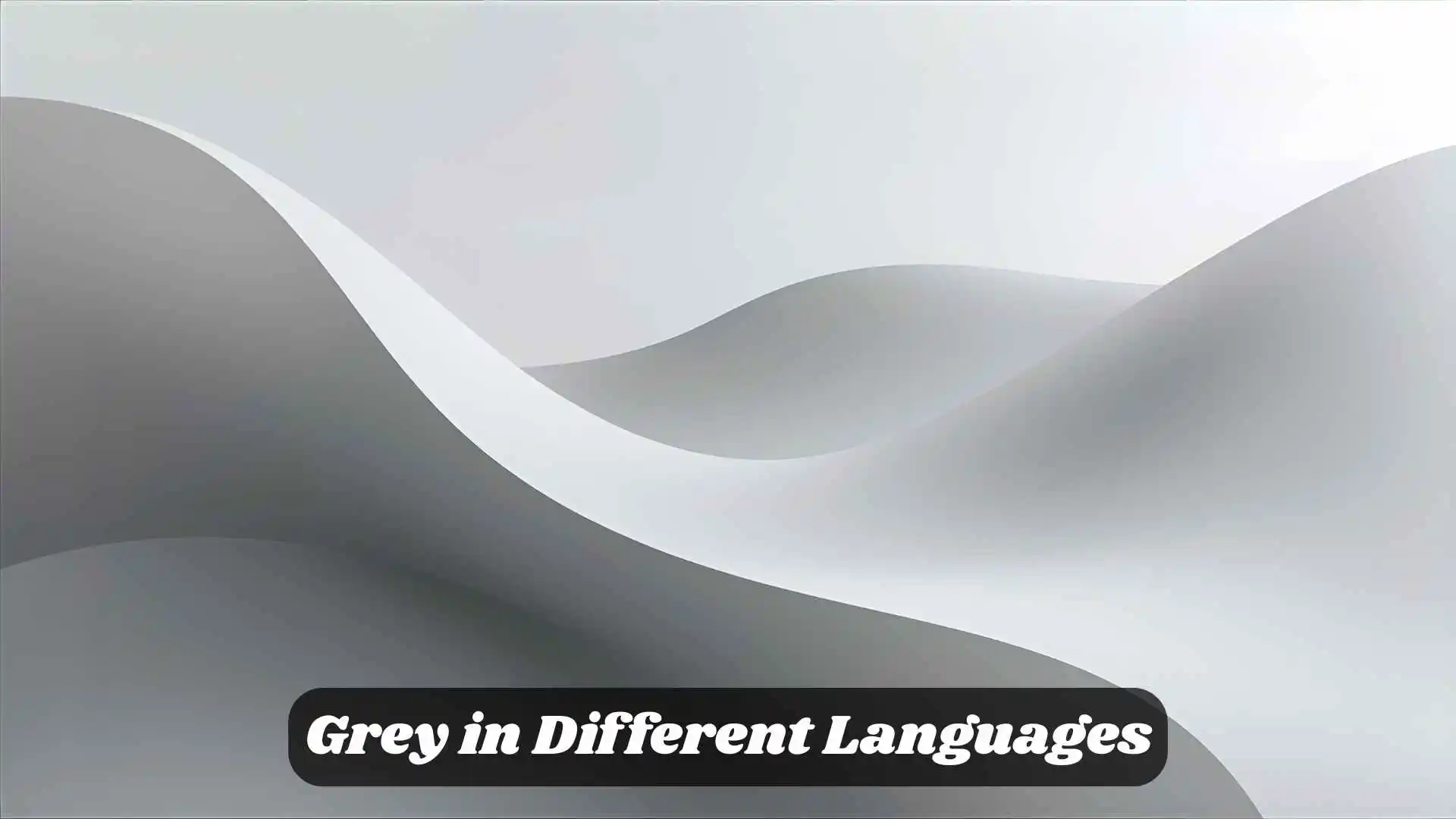 🌫️ Grey in Different Languages | A Color That Speaks Universally