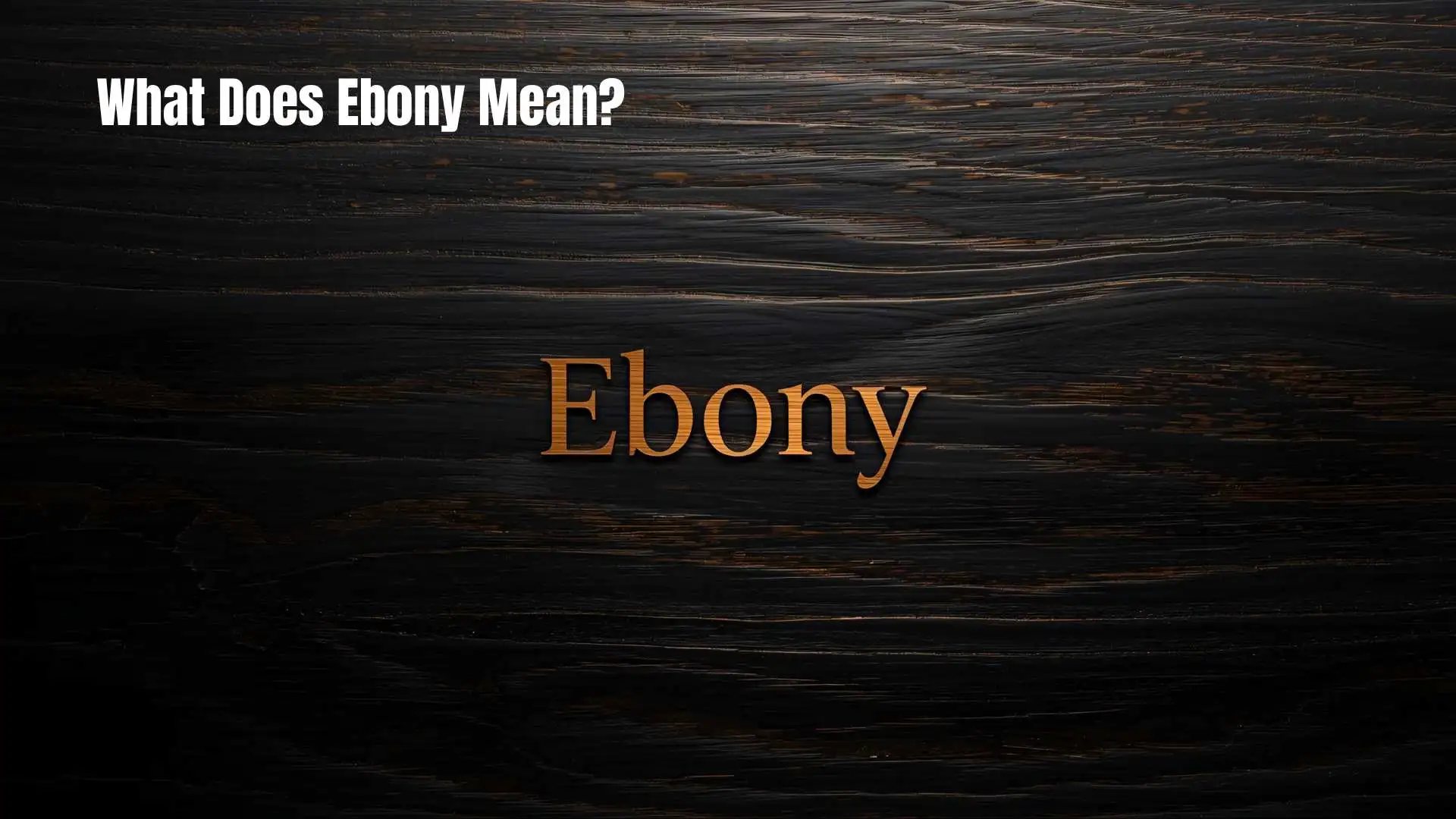 What Does Ebony Mean | Everything You Should Know About This Powerful Word in 2026